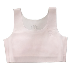 EZlife冰絲涼感無痕舒適背心胸衣 XL 舒適透氣, 淺粉, 1入