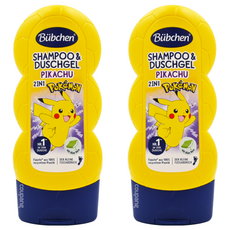 Bubchen 貝臣 寶可夢皮卡丘洗髮沐浴乳 2合1, 230ml, 2瓶