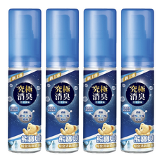 熊寶貝 衣物清新噴霧 竹萃淨味 美國專利 消臭科技 消除各種異味 木質竹翠 清新淡香, 100ml, 4瓶