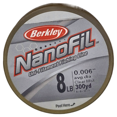 Berkley 貝克力 NanoFil 奈晶線 釣線 編織線, 透明色, 1捲