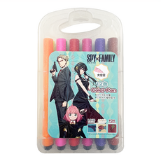 收納王妃 間諜家家酒三角水洗彩色筆 一家人, 12色, 2組