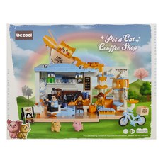 Decool 迪庫積木 積木玩具, 貓咖啡店, 1組