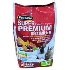 PTM 八合一寵兔蔬果大餐 3kg 1包 均衡營養 高纖 幫助消化