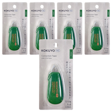 KOKUYO 國譽 ME 象牙白修正帶B罫 5.5mm x 6m, 蔥綠色, 5個