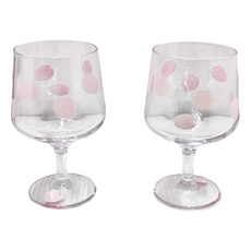 TOMI GLASS 富哨子 變色短腳酒杯雙件組, 吉野櫻花雨, 1組