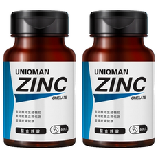 UNIQMAN 優仕曼 螯合鋅錠, 60顆, 2罐