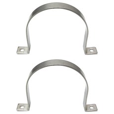 新多多小舖 加厚白鐵雙邊管夾 5吋 雙邊固定 堅固耐用 DIY適用 2個, 1組, 5/