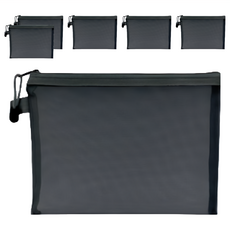 小麥購物 簡約網紗筆袋 G069 A5 16g, 黑色, 6個