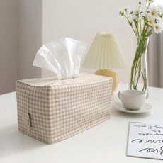 eunoya 棕色格紋舒適面紙套, 咖啡色