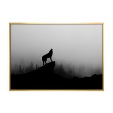 野性的呼喚 狼圖案掛畫, 金色