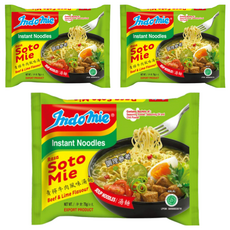 Indomie 營多麵 青檸牛肉湯麵 70g, 3包