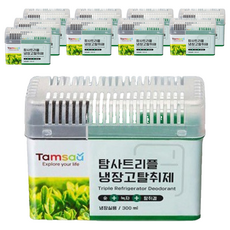 Tamsaa 冰箱除臭劑 Set, 木炭綠茶除臭凝膠三重除臭，可用90天, 300ml, 10個