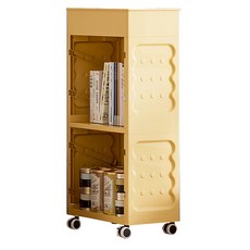 Yeya 也雅 乳酪夾心童趣風3層兒童置物櫃 附滑輪 + 隔板, 黃色, 3層