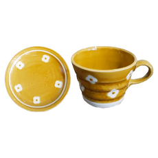 佐和陶瓷 玉子HANA咖啡組 日本製, 黃色, 1組