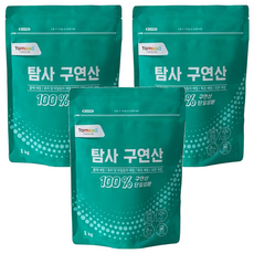 Tamsaa 檸檬酸 溶解鈣質 防止水垢 抑制微生物 清潔用品, 1kg, 3包