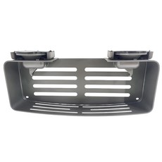 吸盤浴室置物架 灰色 四方架帶桿帶鉤, 1個