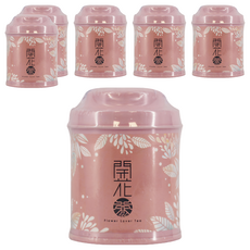 無藏茗茶 工藝花茶 會開花的茶, 輕巧便攜 簡單典雅設計 賞心悅目 消除疲勞, 8g, 1罐, 6罐