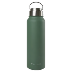 MASIONS 美心 玉石陶瓷 提把運動隨行真空保溫瓶運動水壺, 綠色, 1L, 1個