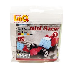 LaQ 意秋 Q版賽車 Set, 37塊積木 + 8塊零件, 紅色, 1盒