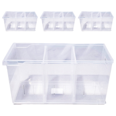 KEYWAY 聯府 Fine隔板整理盒 附輪 452 x 240 x 168mm 14.7L, LF-1003, 4個