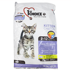 1st Choice 瑪丁第一優鮮 2~12個月幼貓飼料 雞肉, 低過敏配方, 10kg, 1袋