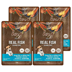 hug 哈格 Plus 無穀主食狗餐包, 海洋魚 + 白魚 + 馬鈴薯 + 胡蘿蔔, 100g, 4包