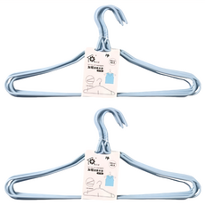 樂活屋 加粗浸塑衣架 8件組, 藍色, 2組