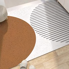 玄關絲圈地墊, 日式莊園 棕色, 1個