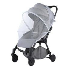 優選拉鍊式全罩推車蚊帳, 灰色, 1個