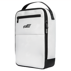 PLAYEAGLE 美式經典高爾夫球鞋袋，專業耐磨透氣雙拉鏈手提鞋袋，23 x 10 x 35cm，白色, 1個