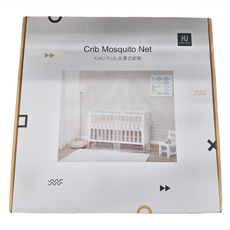 KU.KU Duckbill 酷咕鴨 KUKU PLUS加長落地全罩式蚊帳 加密柔軟網紗 組裝簡單便利, 白色