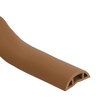 導線駭客 軟質配線槽/無痕阻燃絕緣電線壓條 4CM寬/2M, 淺咖色, 1條