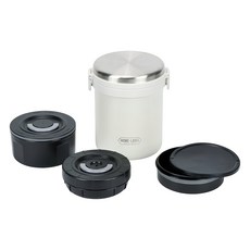 珍珠金屬 全真空不鏽鋼便當罐 1.5L, 白色, 1個