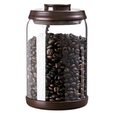 德利生活 密封玻璃咖啡罐, 900ml, 1個