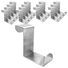 AXIS 艾克思 不鏽鋼Z型寬版雙頭兩用廚櫃門後勾 三入組 耐重堅固, 單色, 15個