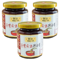 寧記台灣麻辣拌麵醬，醬香醇厚，炒菜/肉絲/拌麵/沾醬皆適宜, 280g, 3罐