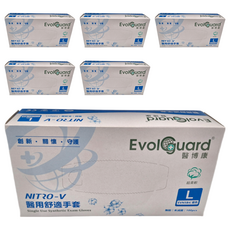 醫康 醫博康NITRO V醫用舒適手套 L 藍, 6盒