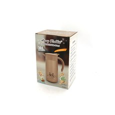 安妮兔 真空保溫壺 #304不鏽鋼內膽 人體工學手柄 防滑底座 一鍵按壓出水, 咖啡色, 800ml, 1個