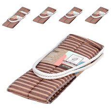 KEYTOSS 詰朵斯 S.Cafe環保咖啡紗沐浴拉背條 質感柔軟親膚 溫柔去角質, 顏色隨機, 1條, 6條