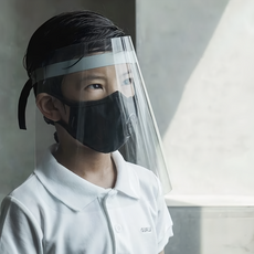 QUALy Face Shield 防疫面罩, 灰色, 1個