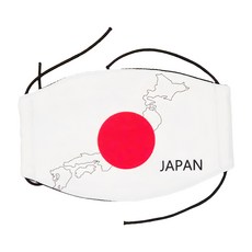 MI MI LEO 台灣製日本國旗口罩 20 x 11.5cm 50g 10片, 白色