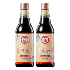 金蘭 甘醇油膏，純釀造醬油基底，糯米增添香氣，味美甘甜，適合沾拌各式小吃，590ml, 2瓶