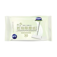 巧易潔 蜂巢乾拖除塵紙30枚入 各式地板適用, 1包, 約200x300mm