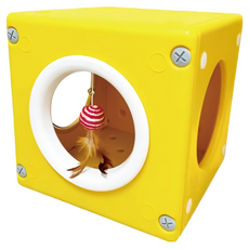 Nice u 毛樂趣 堆疊積木貓窩, 黃色, 1個