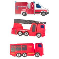 SIKU 消防救護禮盒組 金屬材質, 1盒