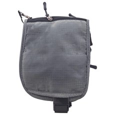 PUSH! 兩用貼身隱形防搶包 防潑水面料, 深灰, 展開腰包38 x 15cm 摺疊當斜垮包19 x 15cm