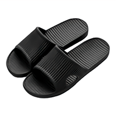 小麥購物 居家拖鞋 C074 100g 4雙, 黑色, L(42~43)