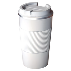 陶瓷層內膽不鏽鋼保溫杯, 直飲款 510ml, 靜謐白, 9 x 16.5cm, 1個