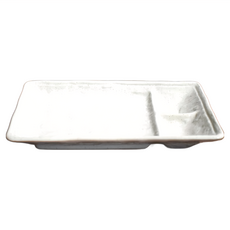 日本製 (黑流/白釉) 陶瓷雙格醬料碟, 1個