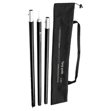 ShineTrip 山趣 雙縮天幕杆套裝, 1組, 黑色 + 銀色